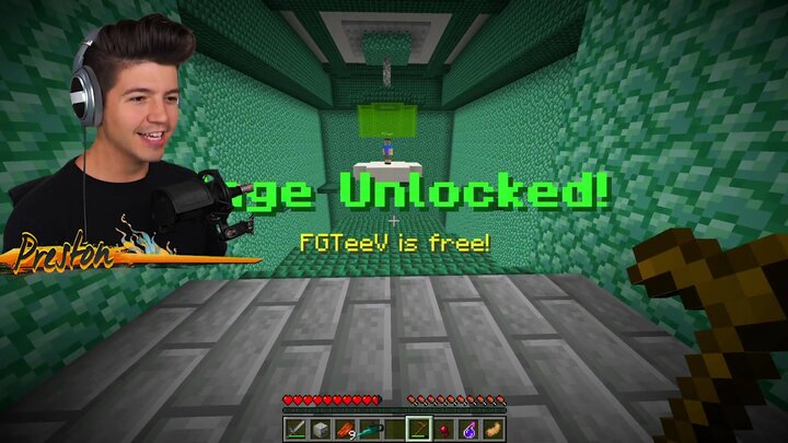 Saving FGTeeV from Herobrine's Underground Prison! / Most Secure House Battle vs. My Little Sister!