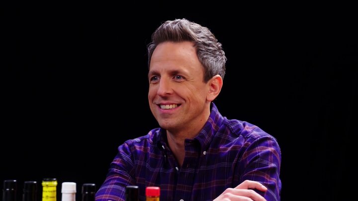 Seth Meyers Unravels While Eating Spicy Wings