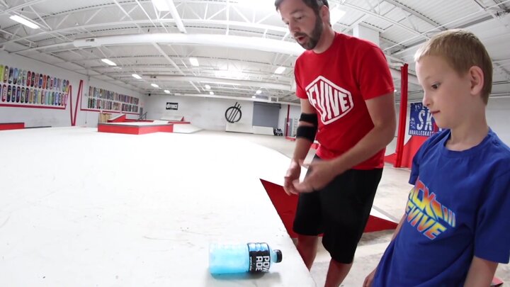 Father vs. Son Bottle Flip