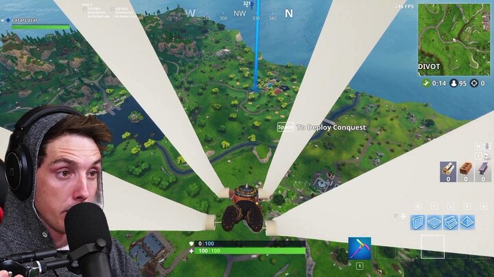 Golf Kart Jump from Max Height in Fortnite / Peyton Manning 99-Yard Touchdown