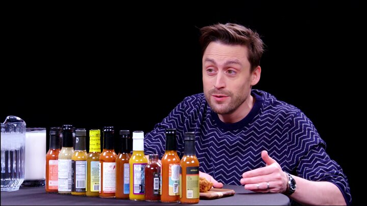 Kieran Culkin Fires Sean While Eating Spicy Wings