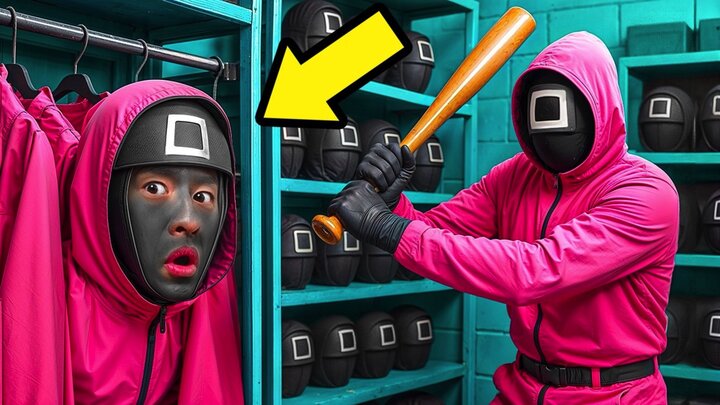 I Played "Squid Game" Camouflage Hide-and-Seek!