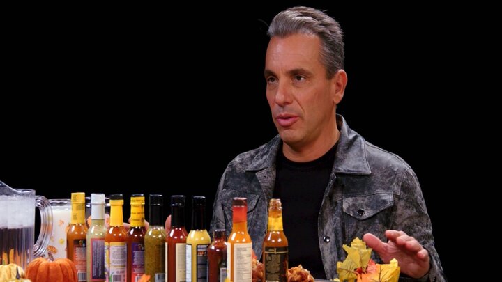 Sebastian Maniscalco Is Thankful While Eating Spicy Wings