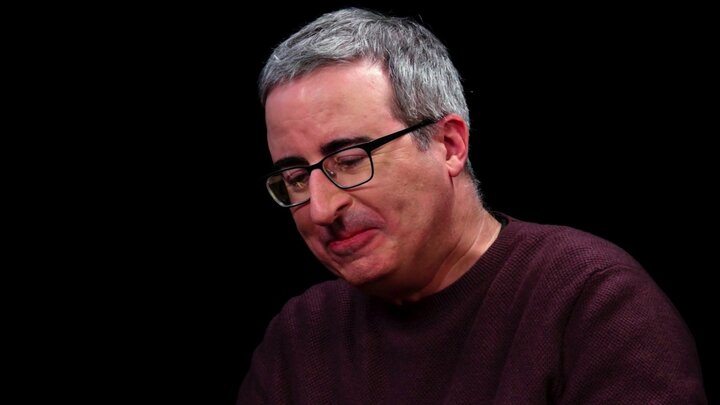 John Oliver Fears for Humanity While Eating Spicy Wings