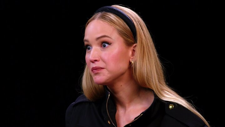 Jennifer Lawrence Sobs in Pain While Eating Spicy Wings