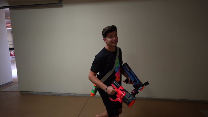 EXTREME One Color NERF Hide-and-Seek vs. FaZe Rug! - Challenge / EXTREME Movie Theater Hide-and-Seek vs. My Wife! - Challenge