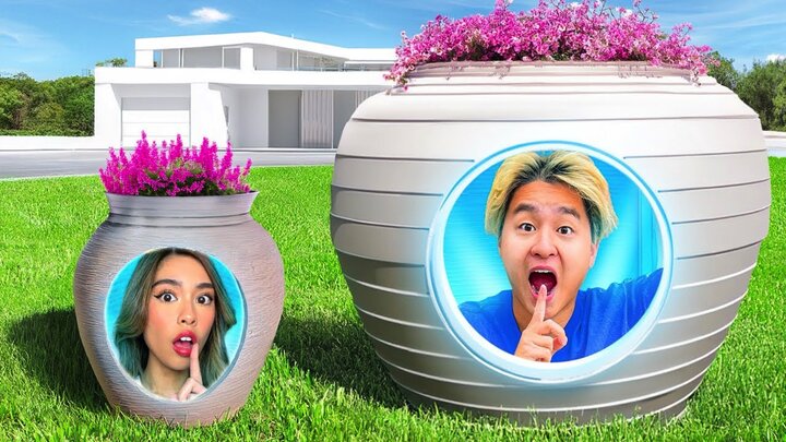 I Built Tiny vs. Giant Secret Rooms!