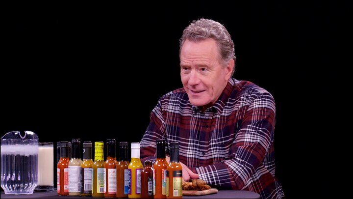 Bryan Cranston Fully Commits While Eating Spicy Wings