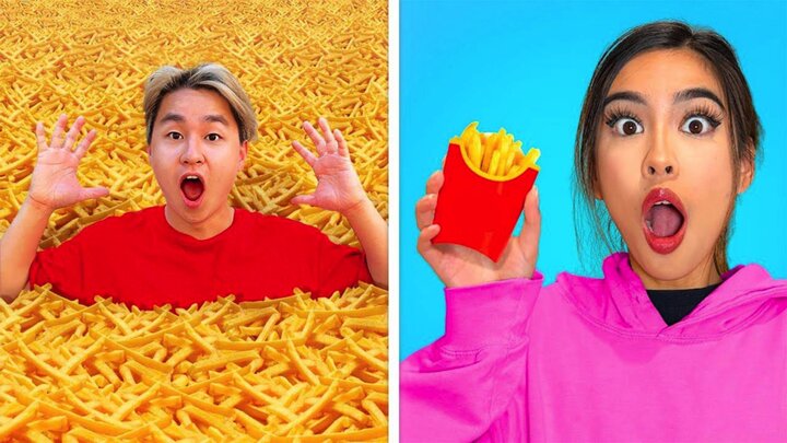 Food Layers vs. Tiny Food Challenges!