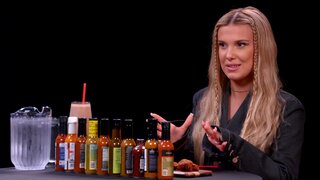 Millie Bobby Brown Needs a Milkshake While Eating Spicy Wings