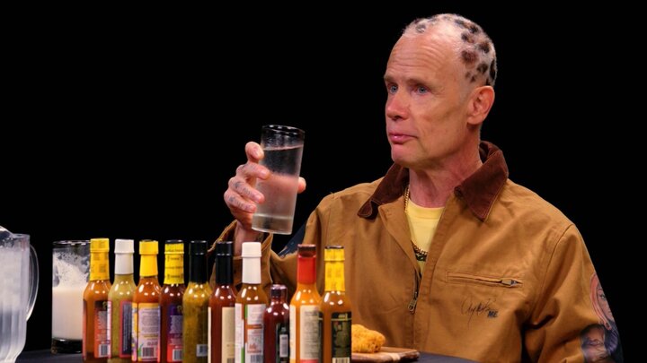 Flea Is Red Hot While Eating Spicy Wings