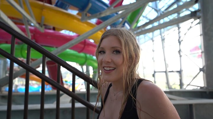 I Trapped My Sister in an Actual Underwater Prison / Riding EVERY Slide in a WATER PARK for $1,000 Challenge!