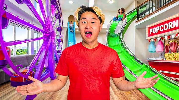 I Built a Secret Amusement Park in My House!