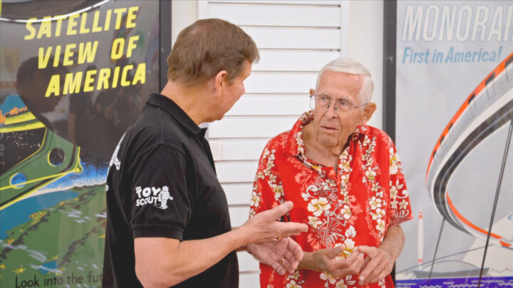 An Original Imagineer Admires His Work