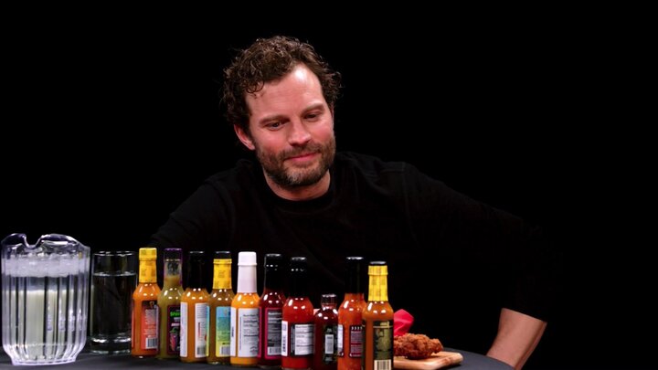 Jamie Dornan Gets Punched in the Face by Spicy Wings