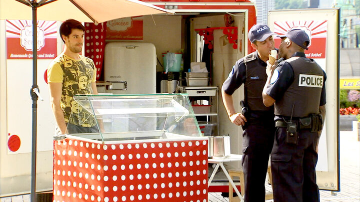 Officer Shares Ice Cream