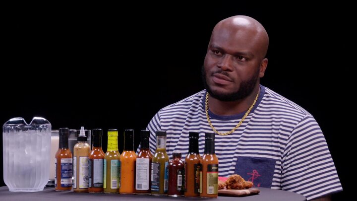 Derrick Lewis Is Not Okay While Eating Spicy Wings
